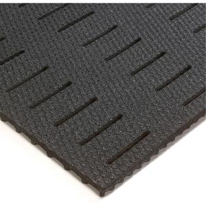 Abrasive Coated Kushion Walk Mats No.480 - 2', 10', 20', 3', 5', 3/8", Black, PVC, Wet/Dry, Drainage, Slotted, 1 Year