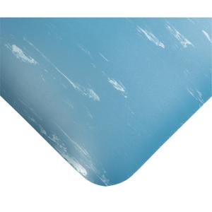 Tile-Top Select Anti-Microbial Mats No.494 - 2', 10', 20', 3', 5', 60', 1/2", Blue, PVC, Dry, Solid, Smooth, 3 Years