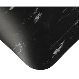 Tile-Top Select Anti-Microbial Mats No.494 - 2', 10', 20', 3', 5', 60', 1/2", Black/White, PVC, Dry, Solid, Smooth, 3 Years