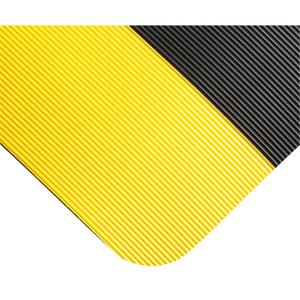 Double Duty Switchboard Mats No.720 - 3', 10', 20', 5', 75', 5/8", Black/Yellow, PVC, Dry, Solid, Corrugated, 1 Year