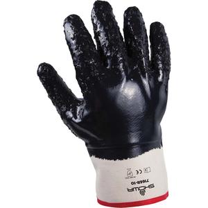 7166R Rough Grip Gloves - Large/9, X-Large/10, Non-Knit, Cotton/Jersey, Foam Nitrile, Full Dip, Cotton, Pair
