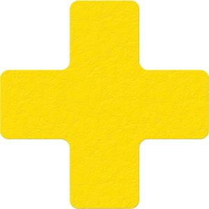 Lean 5S Manufacturing Markers - Yellow, Vinyl, 6", 6", Cross, 25, Package