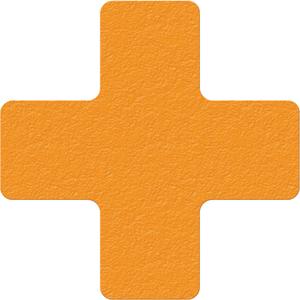Lean 5S Manufacturing Markers - Orange, Vinyl, 6", 6", Cross, 25, Package