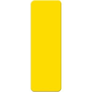 Armor Stripe Lean/5S Markers - Yellow, Plastic, 2", 6", Rectangle, 10, Package