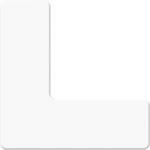 Armor Stripe Lean/5S Markers - White, Plastic, 6", 6", L, 10, Package