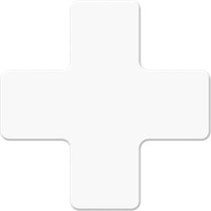 Armor Stripe Lean/5S Markers - White, Plastic, 6", 6", Cross, 10, Package