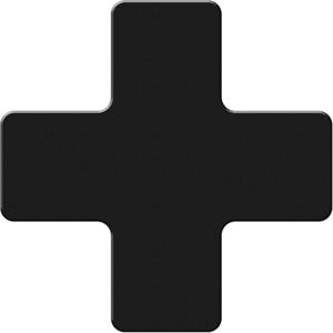Armor Stripe Lean/5S Markers - Black, Plastic, 6", 6", Cross, 10, Package