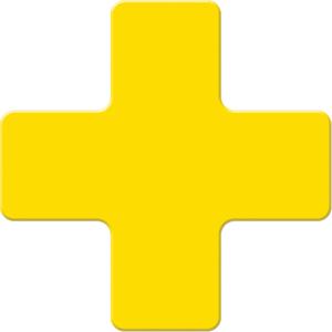 Armor Stripe Lean/5S Markers - Yellow, Plastic, 6", 6", Cross, 10, Package