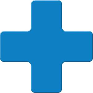 Armor Stripe Lean/5S Markers - Blue, Plastic, 6", 6", Cross, 10, Package