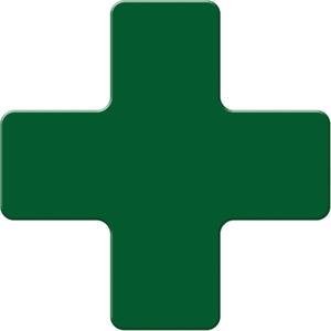 Armor Stripe Lean/5S Markers - Green, Plastic, 6", 6", Cross, 10, Package