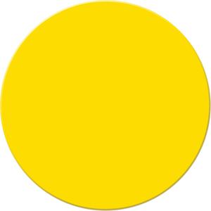 Armor Stripe Lean/5S Markers - Yellow, Plastic, 6", 6", Circle, 10, Package