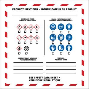 OTS GHS Labels - Vinyl, Sheet, 5", 5"