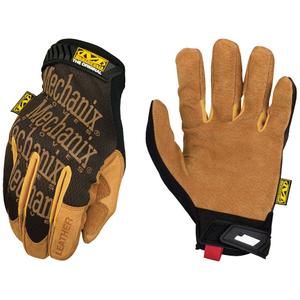 The Original® Gloves - Small, Medium, Large, X-Large, 2X-Large, Hook & Loop, Grain Leather, Tan/Black