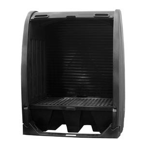 Spill Containment Sheds With Drain - 61", 37.25", 72.75", 66 US gal., 1000 lbs., Meets EPA 40 CFR 264.175 and UFC