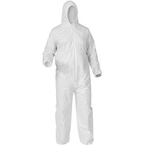 Kleenguard™ A35 Coveralls - Microporous, Small, Medium, Large, X-Large, 2X-Large, 3X-Large, 4X-Large, 5X-Large, White, ANSI/ISEA 101-1996 sizing standard, Each, 25