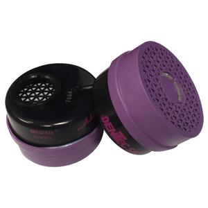 Respirator Cartridge - Combination Gas/Vapour Cartridge and Particulate Filter, P100 Filter/Organic Vapour, 100 Series Half Facepiece/300 Series Half Facepiece/400 Series Half Facepiece, 2, Package