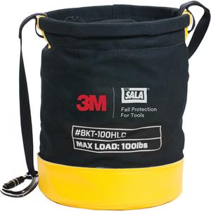 Tool Lifting Safe Bucket - 100 lbs., Canvas, 12.5", 15", 1840 in3, Hook & Loop, 10 lbs.
