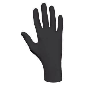 6112PF Biodegradable Gloves - Large, X-Small, Small, Medium, X-Large, 2X-Large, Nitrile, 9.5", 4-mil, Untextured, Black, Powder-Free, Accepted for use in Canadian Food Processing Facilities