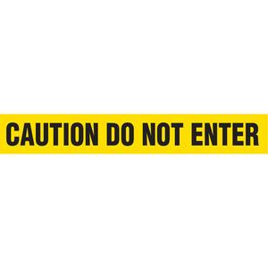 Barricade Tape - 2 mils, 1000', 3", Black on Yellow, English, Standard, Caution Do Not Enter