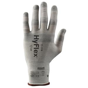 HyFlex® 11-318 Cut Resistant Gloves - X-Small/6, Small/7, 18, Dyneema®, Not Coated, ASTM ANSI Level A2/EN 388 Level B, ANSI/ISEA 105 Level 2, EN 388 Level 4, Unrated, 144, Knit, Grey