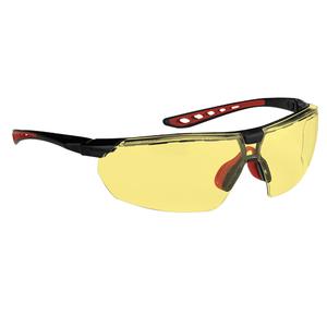 Dynamic™ Falcon Series Safety Glasses - Meets/Exceeds CSA Z94.3/ANSI Z87+, Amber, Indoor/Outdoor, Smoke, Anti-Fog, Red/Black