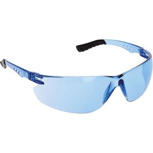 Dynamic™ Firebird Safety Glasses - Meets/Exceeds CSA Z94.3/ANSI Z87+, Blue, Indoor/Outdoor Mirror, Anti-Scratch/Anti-Static, Blue, Polycarbonate with PVC Temple Ends, 1