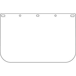 Dynamic™ Die Cut Faceshield Visor - 10", 15-1/2", 0.4", PETG, Clear, None
