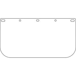 Dynamic™ Faceshield Visor Window - 8", 15-1/2", 0.040", PETG, Clear, None