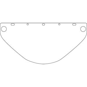 Dynamic™ Die Cut Faceshield Visor - 9-1/2", 20", 0.4", PETG, Clear, None