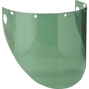 Dynamic™ Formed Faceshield - 9-1/2", 16-1/2", 0.06", Polycarbonate, Green, None
