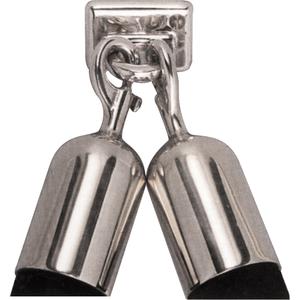 Portable Posts - Polished Brass, Snap Hook, ACCEPTS 2 ROPE ENDS, WALL PLATES