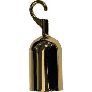 Rope Ends - Polished Brass, Open Hook