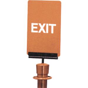"Exit" Crowd Control Sign - Plastic, 11", 7", Bolt-On, English, Admittance and Exit, Please Enter Here (Double faced)