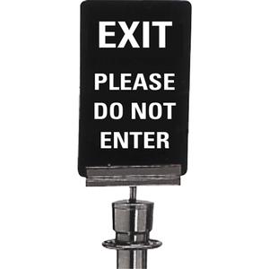 "Exit: Please Do Not Enter" Crowd Control Sign - Plastic, 11", 7", Bolt-On, English, Admittance and Exit/Fire and Emergency, Exit/Exit, Please Do Not Enter