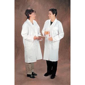 Lab Coats - Poly-Cotton, Small, Medium, Large, X-Large, 2X-Large, 3X-Large, White, Snappette Closure