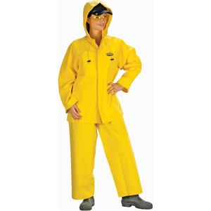 Hurricane Flame Retardant/Oil Resistant Rain Suits - Rainsuits - Small, Medium, Large, X-Large, 2X-Large, 3X-Large, Yellow, CGSB 155.20, 0.45 mm