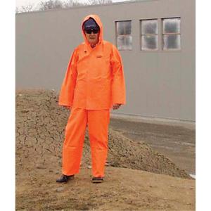 Hurricane Flame Retardant/Oil Resistant Rain Suits - Rainsuits - Small, Medium, Large, X-Large, 2X-Large, 3X-Large, High Visibility Orange, CGSB 155.20, 0.45 mm