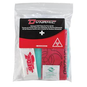 Dynamic™ Biohazard Spill Clean-Up First Aid Kit - Resealable Plastic Bag, Class 1, 8 units