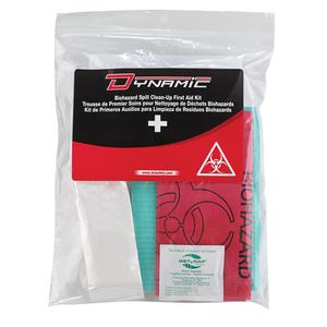 Dynamic™ Biohazard Spill Clean-Up First Aid Kit - Resealable Plastic Bag, Class 1, 6 units