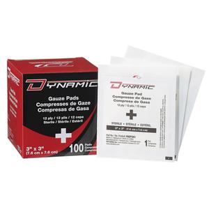 Dynamic™ Gauze - Pad, 3", 3", Sterile, Class 1, Box, 100