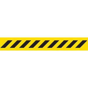 Barricade Tape - 3 mils, 1000', 3", Black on Yellow, English, Heavy-Duty, No Legend
