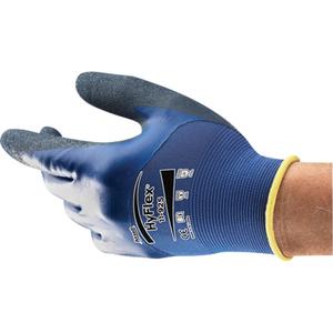 HyFlex® 11-925 Cut Resistant Gloves - X-Small/6, Small/7, Medium/8, Large/9, X-Large/10, 2X-Large/11, 18, Nylon, Nitrile, 3/4 Dipped, EN 388 Level 1/ASTM ANSI Level A1, EN 388 Level 4/ANSI/ISEA 105 Level 4