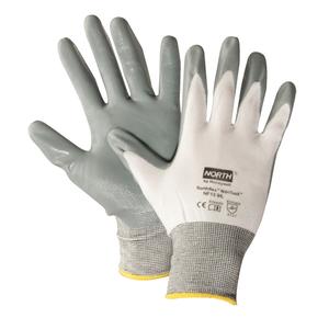 NorthFlex Nitri Task™ Gloves - X-Large, Medium, Large, 13, Nylon, Nitrile, Dipped Palm, Unlined, Pair