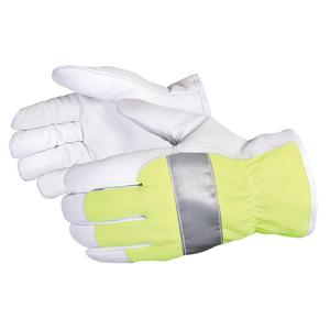 Endura® Hi-Viz Reflective Driver's Gloves - Large, Medium, Small, X-Large, 2X-Large, Thinsulate™, Grain Goatskin, Straight