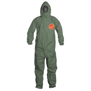 Tychem® 2000 SFR Protective Coveralls - FR Treated Fabric, Small, Medium, Large, X-Large, 2X-Large, 3X-Large, 4X-Large, 5X-Large, 6X-Large, 7X-Large, Green, Each, 4