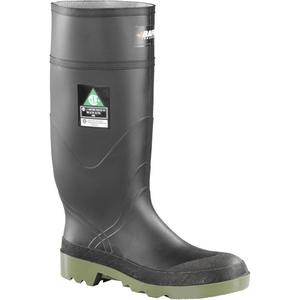 Petrolia Boots - Rubber, 7, Steel, Plain, Meets/Exceeds CSA Green Triangle/ASTM F2413, Permeable, Black/Green