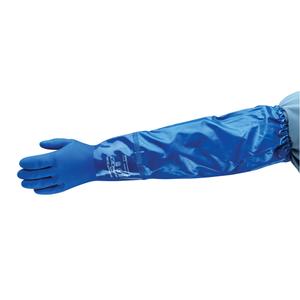 VersaTouch® 23-201 Gloves - Small/7, Medium/8, Large/9, X-Large/10, 24", 30-mil, Shoulder Length, PVC, Cotton, EN 374:2016-1 Type B/EN 374:2016-2/EN 374:2016-5, KLT, Blue