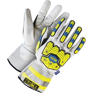 Specialty Impact Performance Gloves - Large, X-Small, Small, Medium, X-Large, 2X-Large, 3X-Large, Slip-On, Grain Leather/Goatskin, Pair, EN388 Cut Level 5, ANSI Level 4
