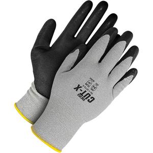 Coated Synthetic Knit Gloves - X-Large/10, 3X-Large/12, 13, HPPE, Foam Nitrile, Dipped Palm, EN 388 Level 5, EN 388 Level 4, EN 388 Level 4, EN 388 Level 4, Unrated, Black/Grey