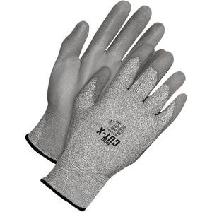 Coated Synthetic Knit Gloves - X-Large/10, X-Small/6, 3X-Large/12, 13, HPPE, Polyurethane, Dipped Palm, EN 388 Level 2/ASTM ANSI Level A2/EN 388 Level B, EN 388 Level 4/ANSI/ISEA 105 Level 6, EN 388 Level 4